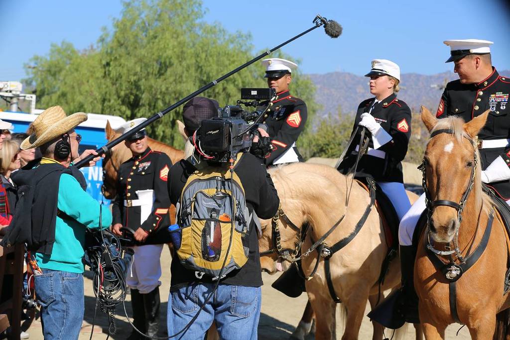 Marine Corps Mounted Color Guard, from Marine Corps Logistics Base Barstow.