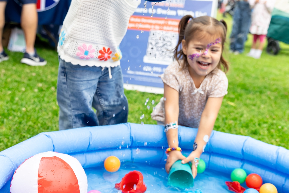 Kids listen to music & take part in activities at the Great Big Family Play Day