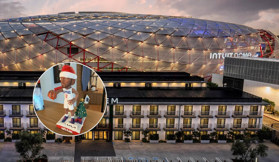 Cette suite d&rsquo;hôtel sur le thème des L.A. Clippers est juste à côté de l&rsquo;Intuit Dome. Voici un aperçu de l&rsquo;intérieur.