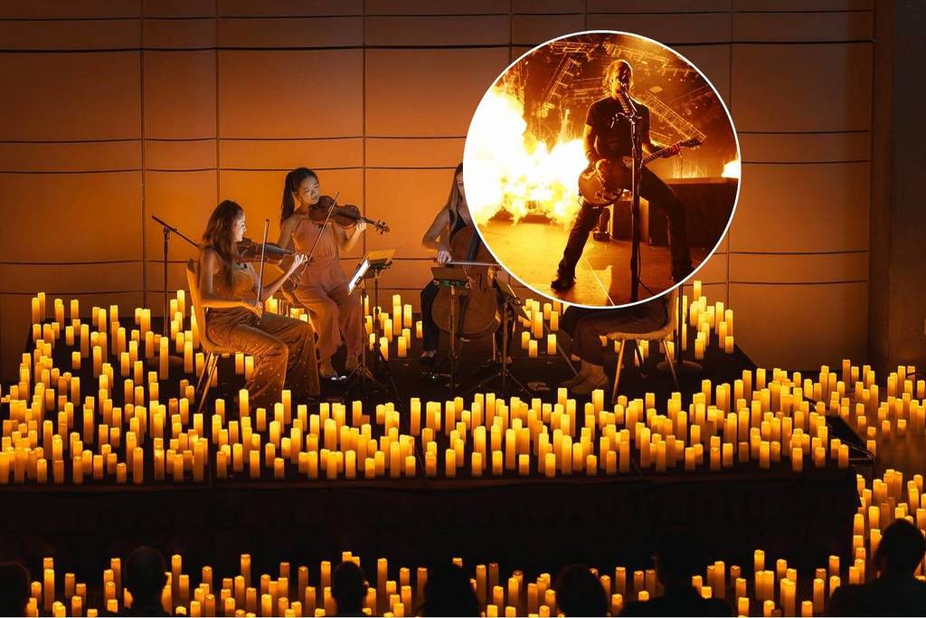 James Hetfield avec Metallica en 2004 lors d’un concert Candlelight.