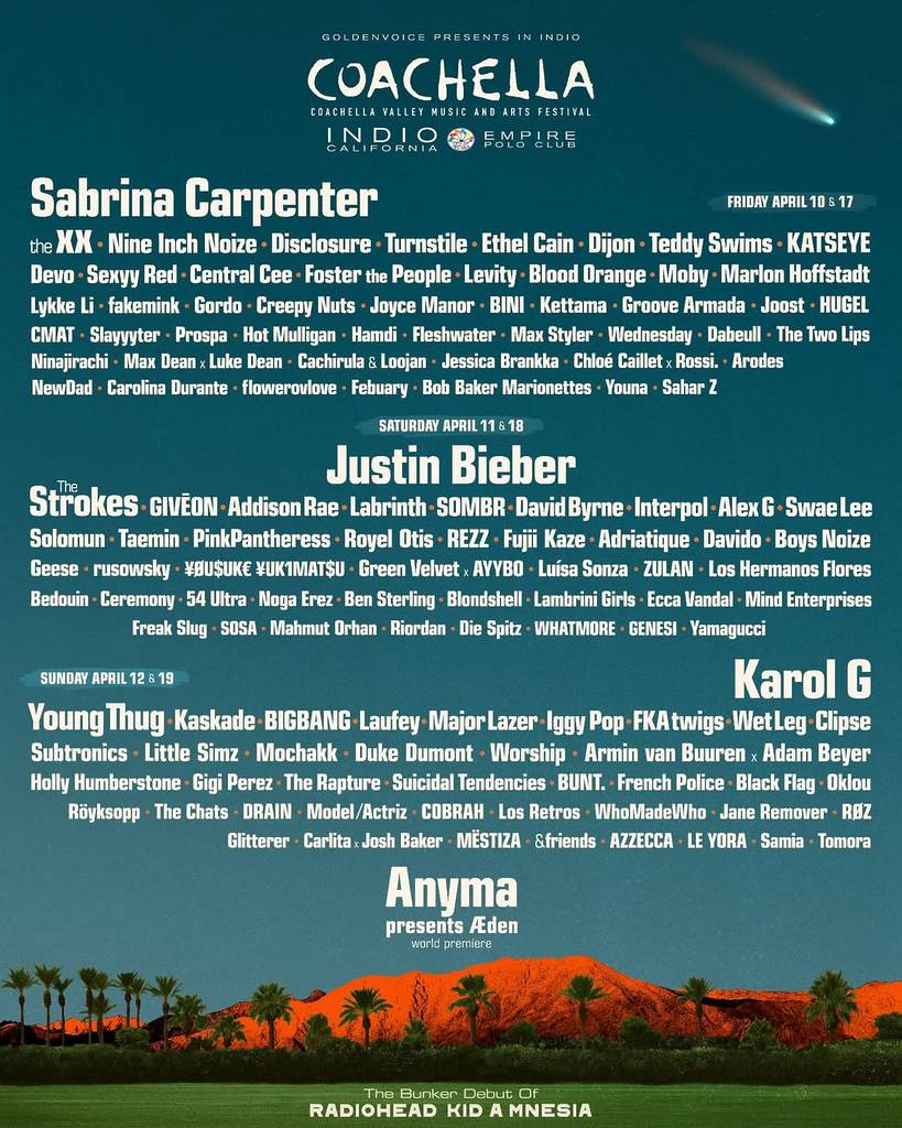 Coachella 2026 Line-up