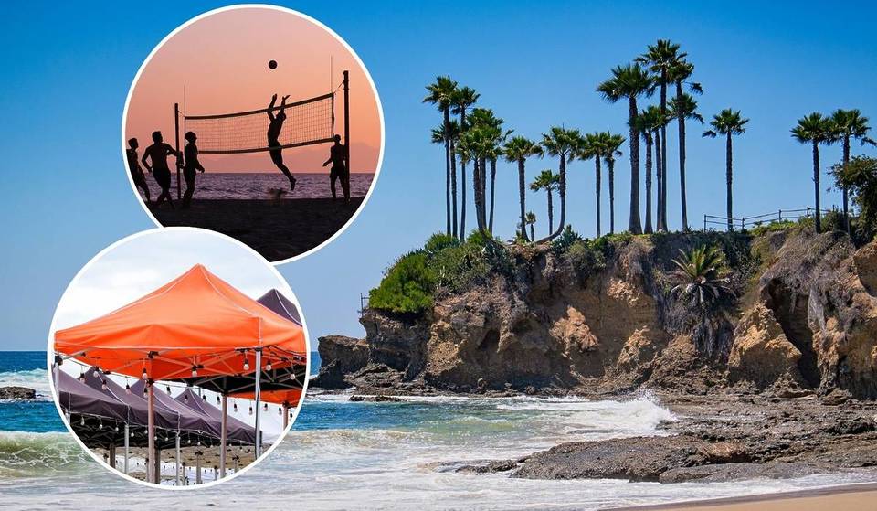 Eine beliebte Küstenstadt in Orange County hat vor dem Sommer ein Verbot von E-Z-UPs und Volleyballnetzen am Strand beschlossen: Was du vor dem Memorial Day wissen solltest