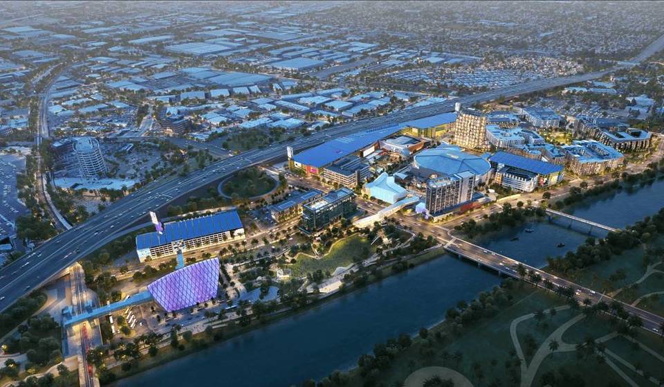 Ein 1 Milliarde Dollar teures, 100 Hektar großes Unterhaltungsviertel entsteht in Anaheim – mit einer neuen Konzerthalle und einem Stadtpark, die innerhalb eines Jahres eröffnet werden sollen
