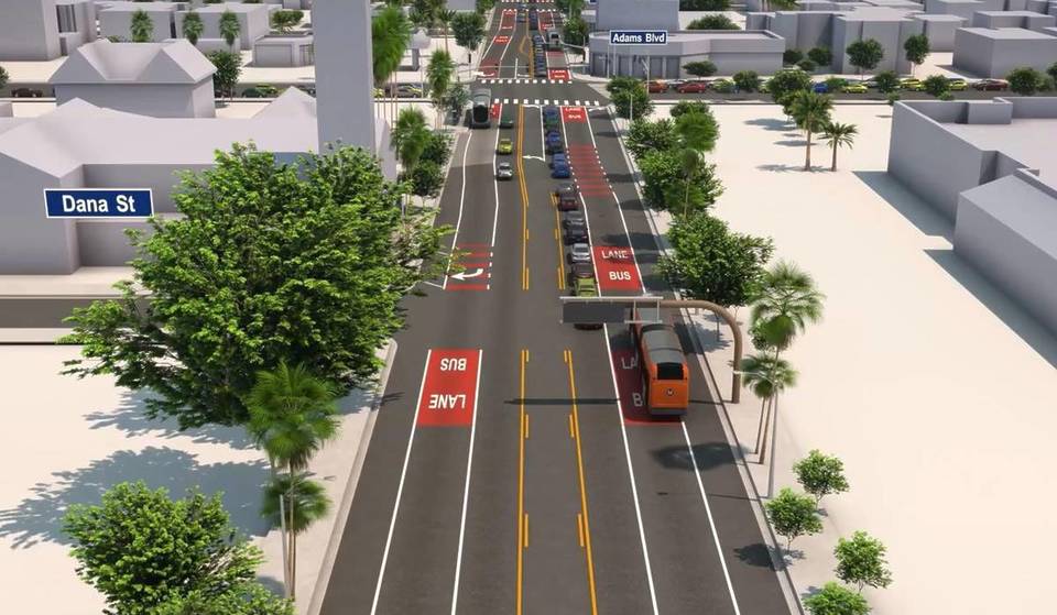 Fast 150 Millionen Dollar sind gerade für L.A.s riesiges neues Nahverkehrsprojekt eingetroffen – 12,4 Meilen Busfahrspuren kommen auf die verkehrsreichste Busstrecke im Bezirk Los Angeles