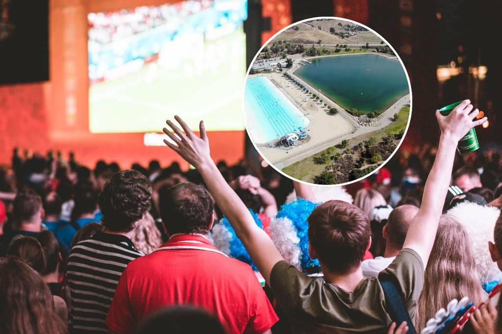 L.A. is hosting a World Cup fan zone next to the biggest swimming pool in the country this summer – with 4 giant screens, live DJs and food trucks