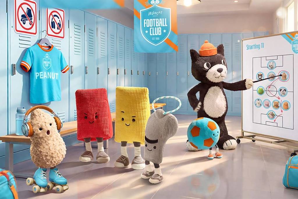 Jellycat Football Club is bringing its adorable soccer-themed crew to Los Angeles this June