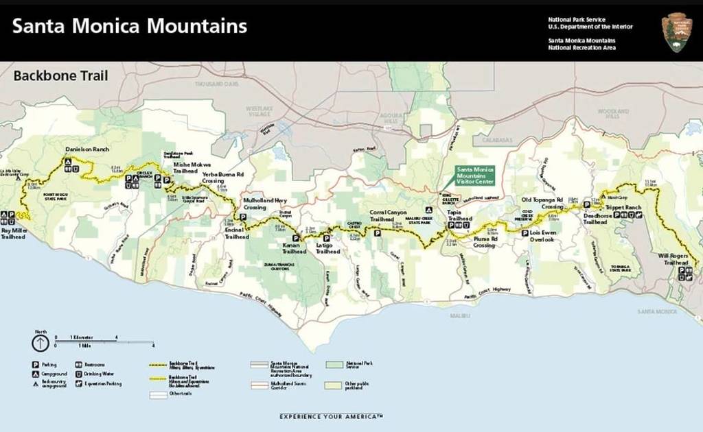 Karte des LA Backbone Trail
