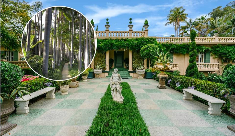 Built over a century ago, this stunning 6-acre historical site hides six unique garden areas — including a massive forest of 1,000+ palm trees