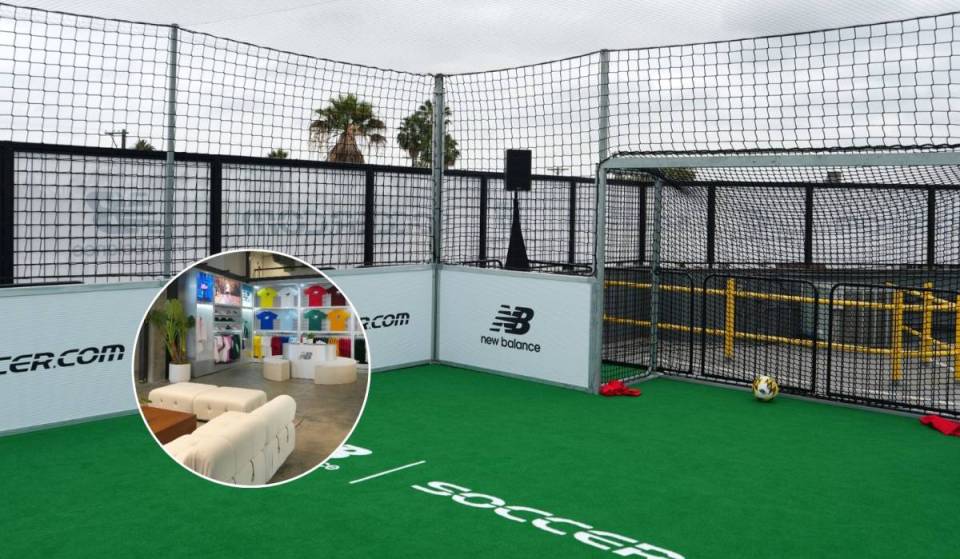 A free immersive soccer experience with a rooftop field and customization workshops just opened in Los Angeles – you can stop by this weekend only