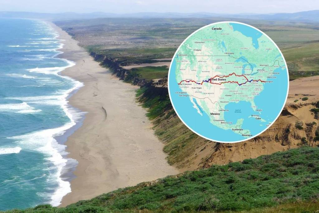 American Discovery Trail and Point Reyes beach