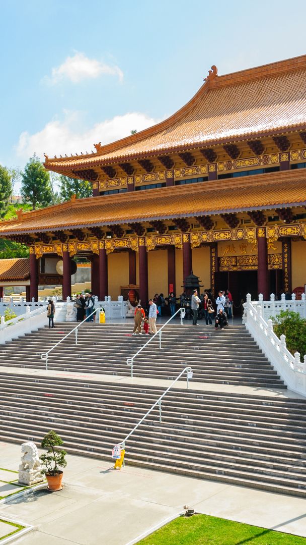 30 minutes from L.A.: One of the continent's largest Buddhist temples is perched in the hills of Hacienda Heights — with traditional Ming and Qing dynasty architecture, peaceful gardens, and a $10 vegetarian buffet lunch