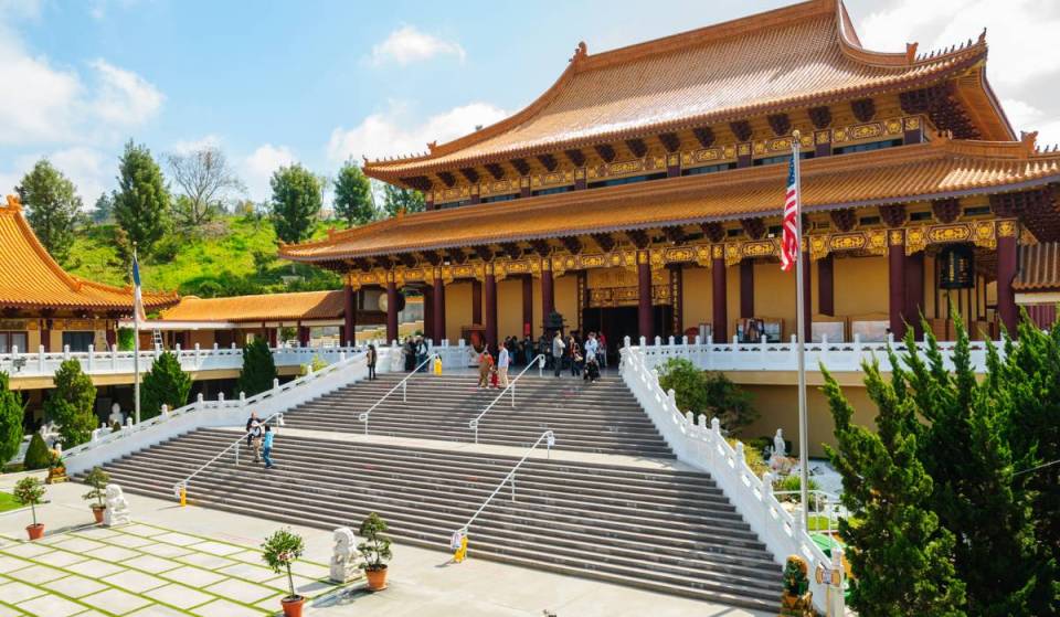 30 minutes from L.A.: One of the continent’s largest Buddhist temples is perched in the hills of Hacienda Heights — with traditional Ming and Qing dynasty architecture, peaceful gardens, and a $10 vegetarian buffet lunch