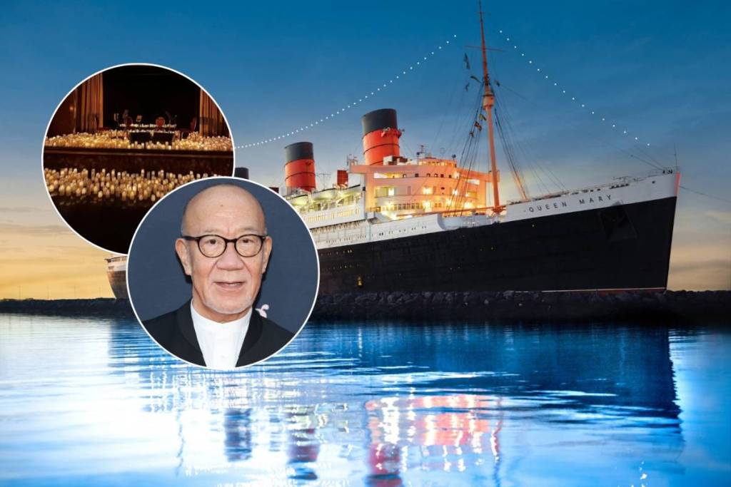 This 1,019-foot ‘ghost ship’ docked 30 minutes from LA is hosting a candlelit tribute to the ‘Japanese John Williams’ inside its historic first-class salon
