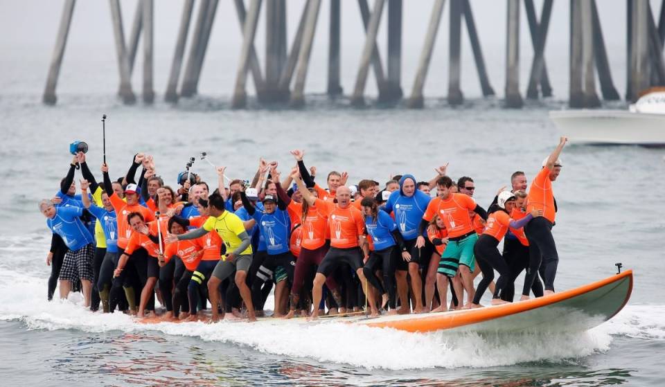 After 35 years, California’s International Surfing Museum is finally reopening inside an 8,800-square-foot hub — featuring the world’s largest surfboard built for 66 people