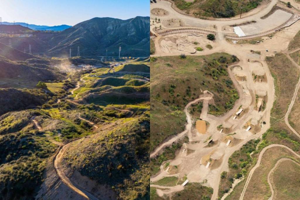 Vistas aéreas del Haskell Canyon Bike Park