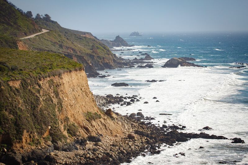 Beach cliffs in Cambria CA