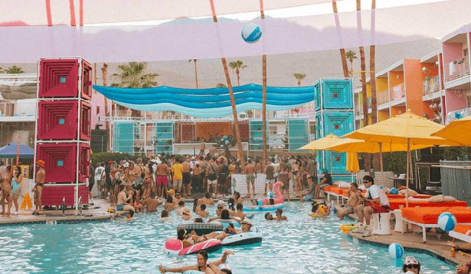 Palm Springs is transforming three iconic resort pools into a massive daytime dance party this August, complete with free shuttles and non-stop poolside music