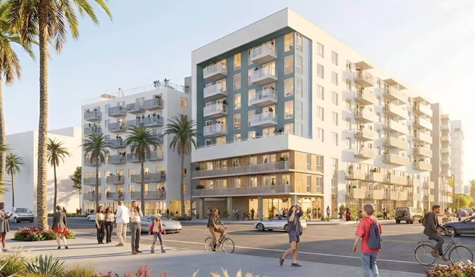 Cette ville du comté de Los Angeles prévoit de transformer un site commercial de 2 acres en un immeuble de huit étages comprenant 353 logements, dont 36 logements abordables