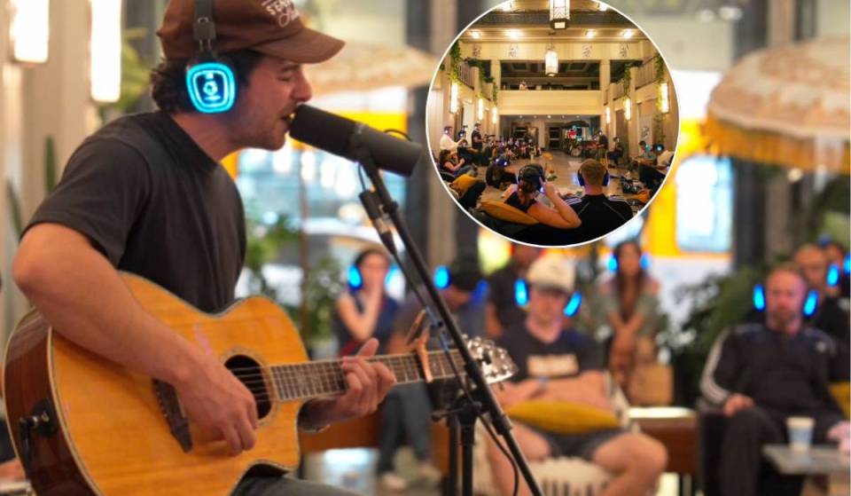 Inside L.A.’s 1929 Art Deco bank from ‘Palm Royale,’ this innovative live music series is using hi-fi wireless headphones to deliver studio quality sound straight to your ears