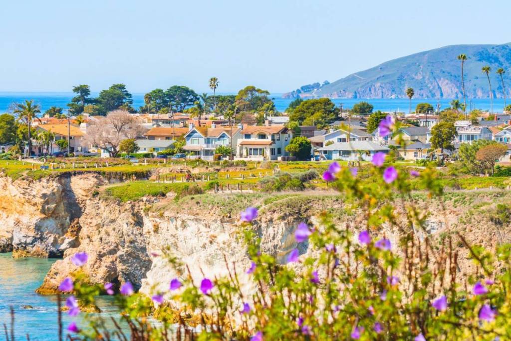 Maisons sur le littoral de Pismo Beach