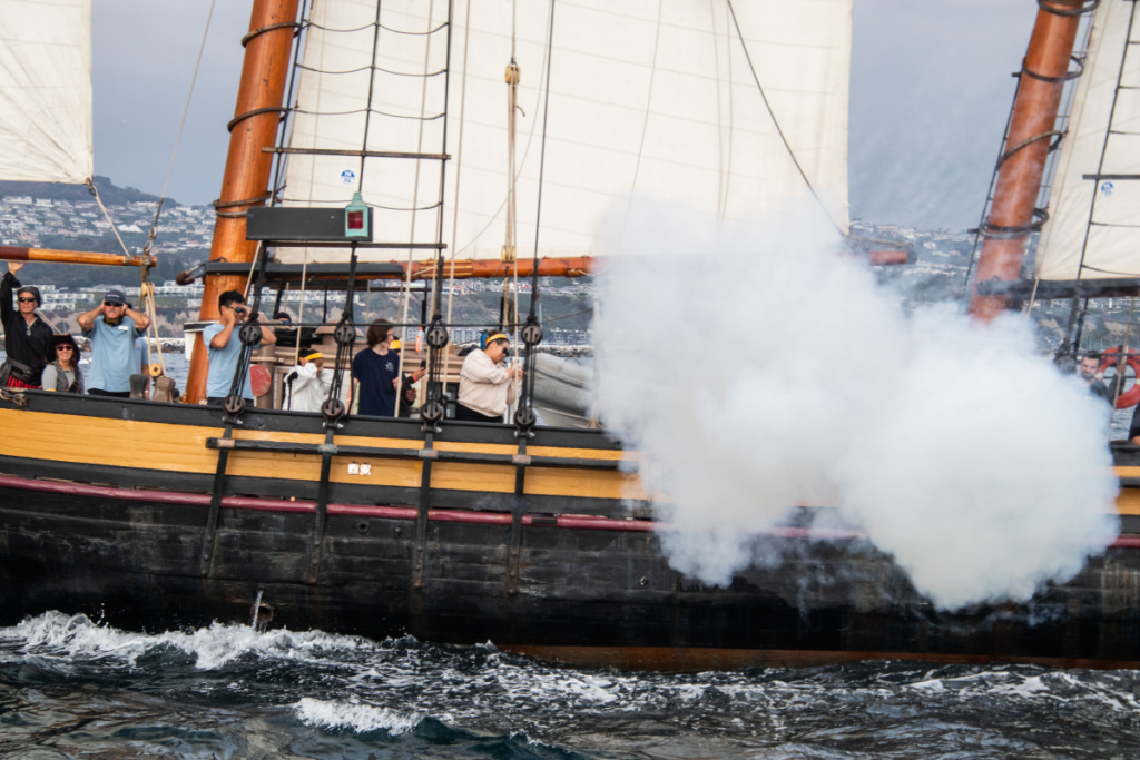Cannon battle at Maritime Festival in Dana Point