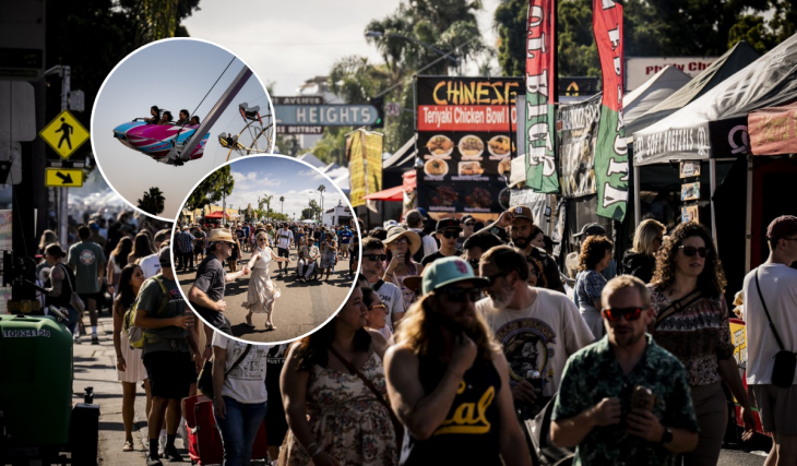 Just 2 hours from L.A., this massive free street festival takes over 10 city blocks with six stages 300 vendors, and carnival rides