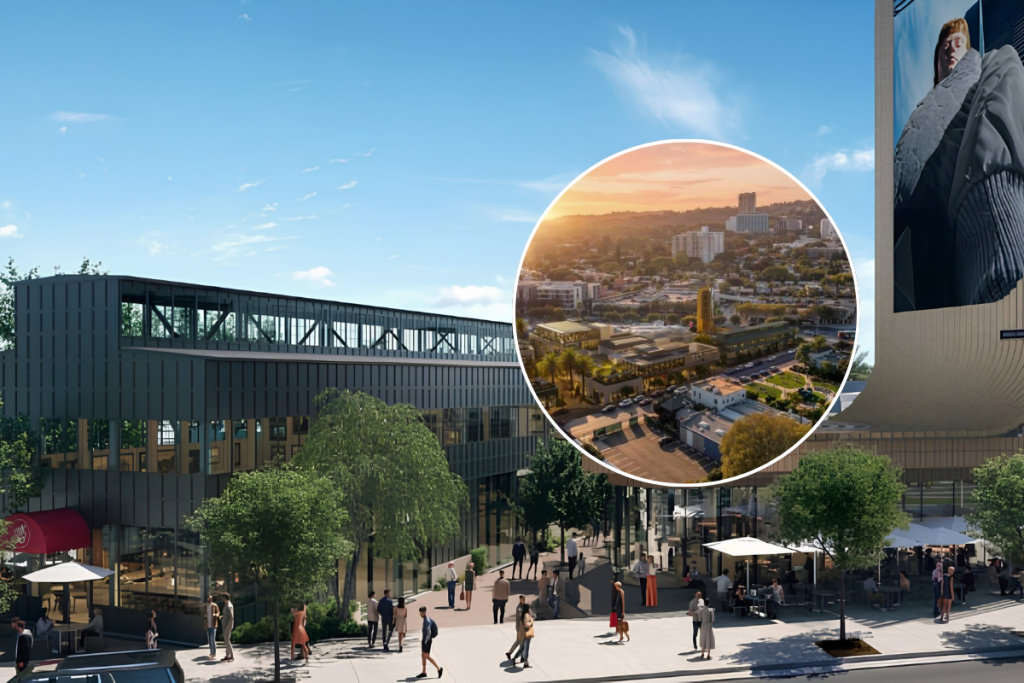 West Hollywood könnte ein riesiges neues Bauprojekt mit 107.000 Quadratfuß an Geschäften, Restaurants und einer fast 100 Fuß hohen digitalen Werbetafel bekommen