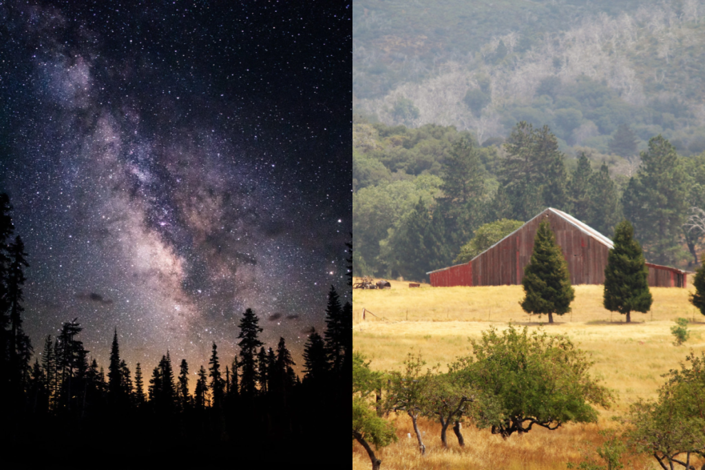 Milky Way and barn in Julian, CA.