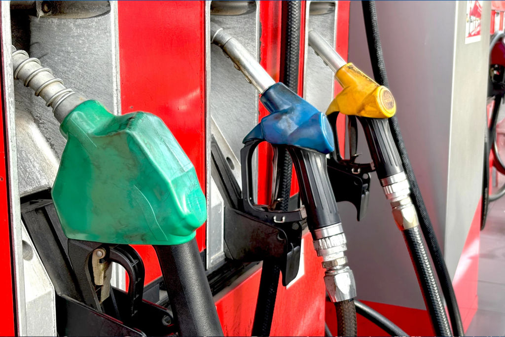 Gas station pumps