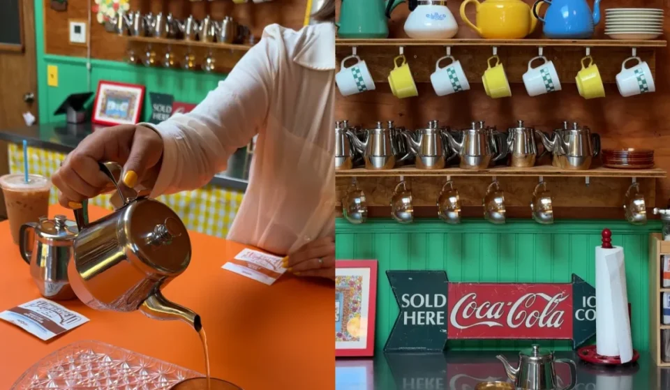 Hidden tea service at Flowers Finest in Los Angeles