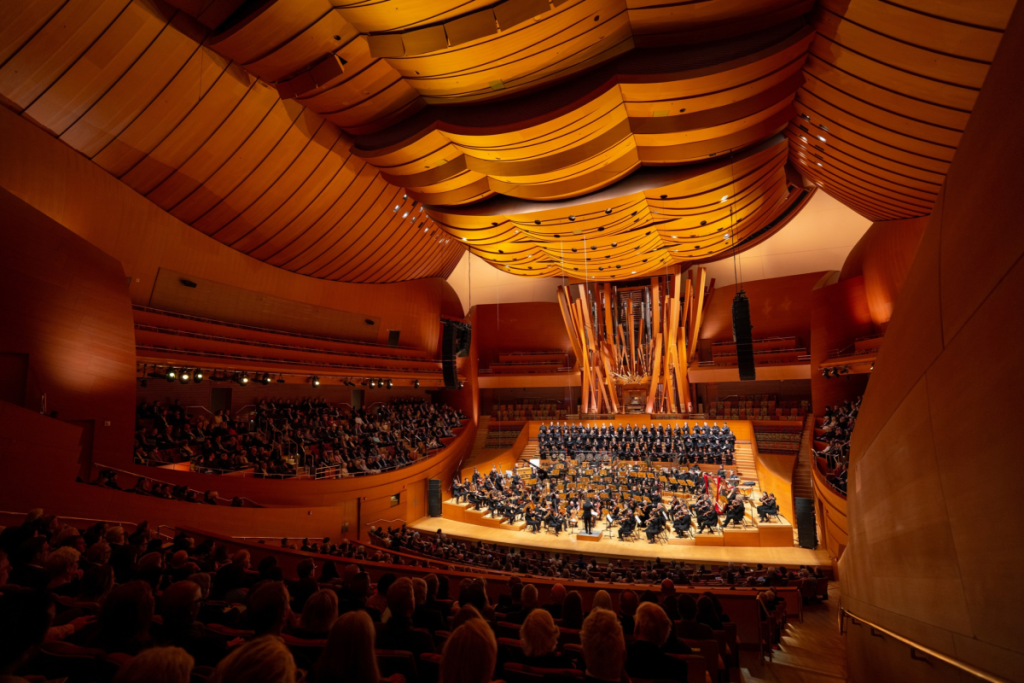 Das Orchester tritt in der Walt Disney Concert Hall auf