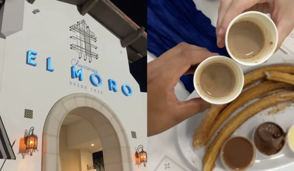 Churrería El Moro frying fresh churros in La Habra