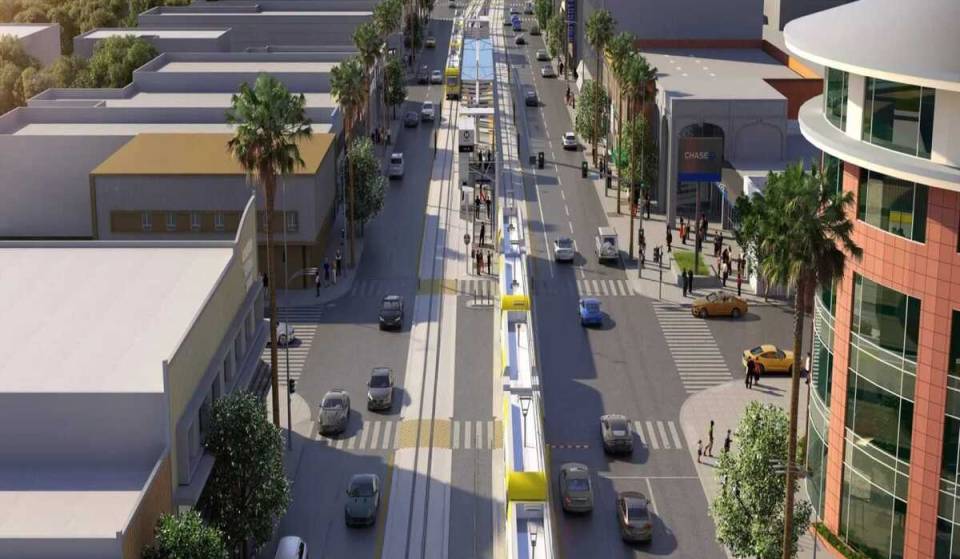 L.A. Metro legt offiziell den Grundstein für ein 4-Milliarden-Dollar-Stadtbahnprojekt und bringt nach 70 Jahren wieder Nahverkehrszüge auf den Van Nuys Boulevard