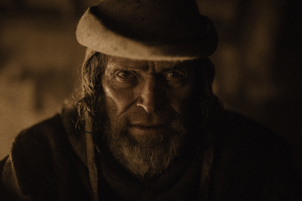 A close up of Willem Dafoe in the film Werwulf.