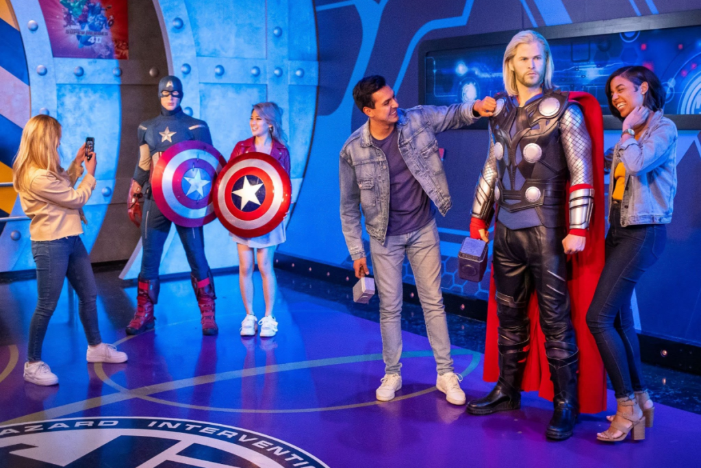 Marvel figures at Madame Tussauds Hollywood