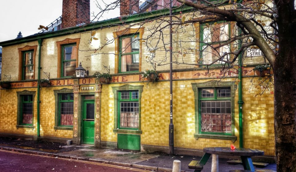 This historic pub has one of Manchester’s most beautiful Victorian interiors – with original tiles, snugs and stained glass