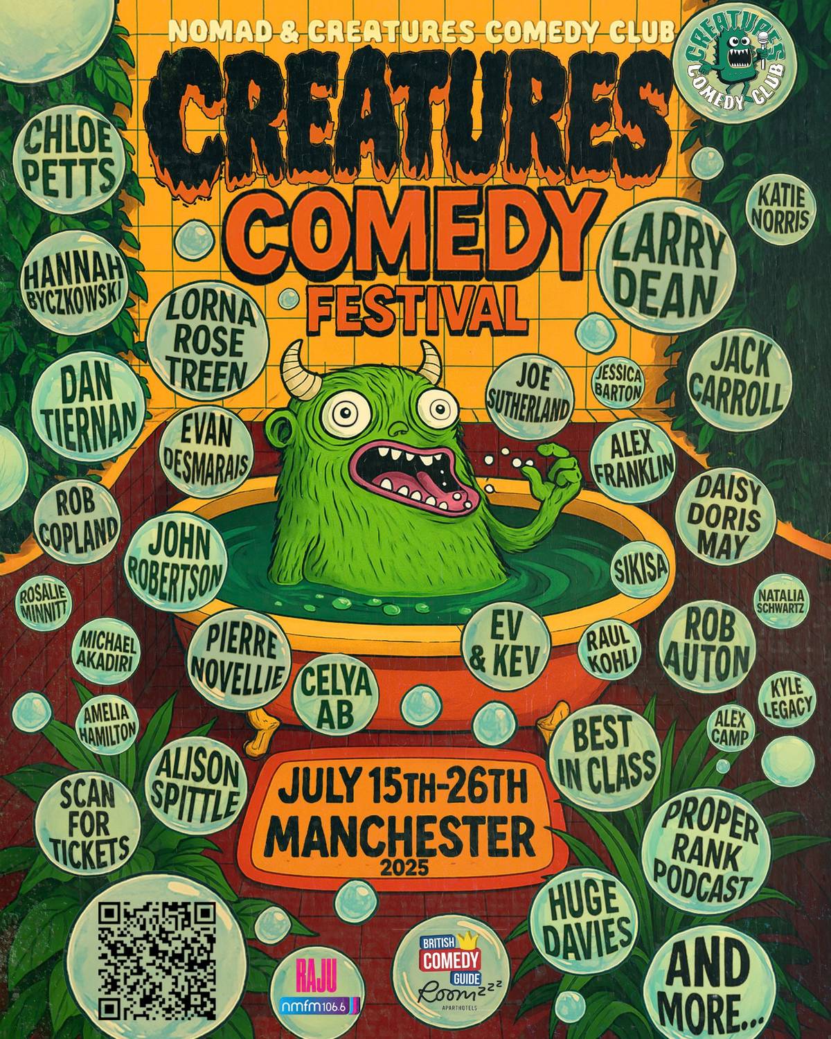 creatures comedy festival poster