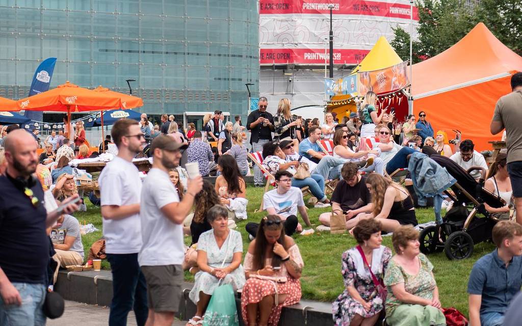 people sat on group together at festa italiana