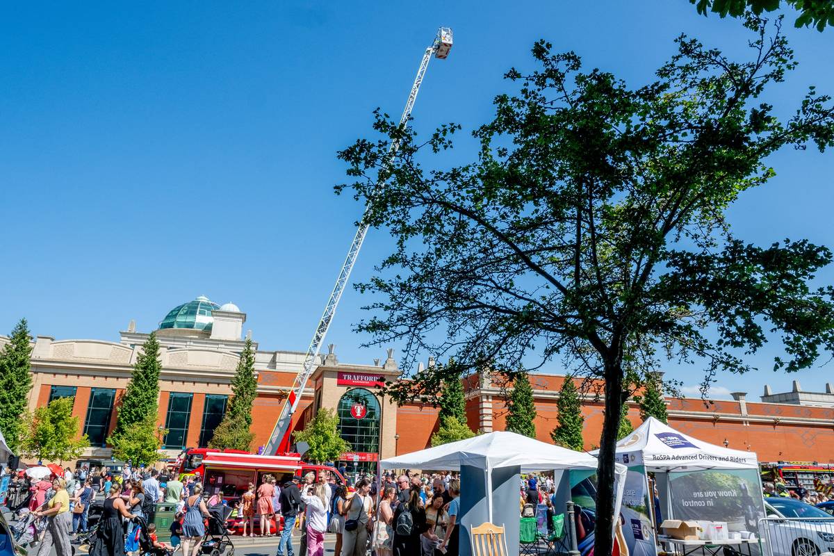 emergency services day at the trafford centre, greater manchester, one of things to do this august