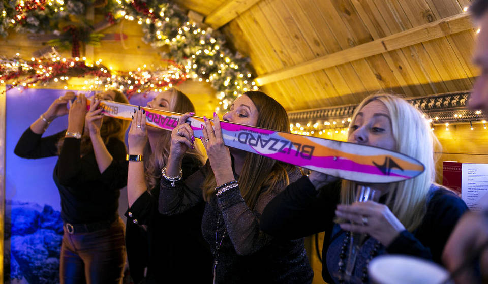 These Magical Alpine-Themed Huts Are Set To Return To Manchester For All-Day & Night Christmas Fun – With Après-Ski Party Vibes, Karaoke & Shot Skis