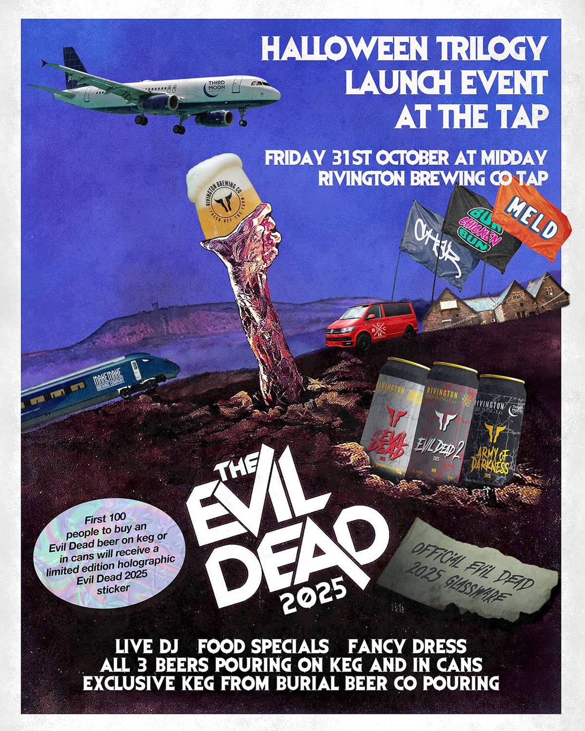evil dead halloween poster rivington brew co