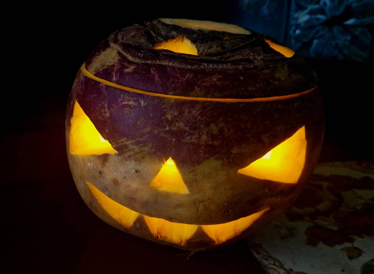 carved turnip halloween at the pankhurst cetnre