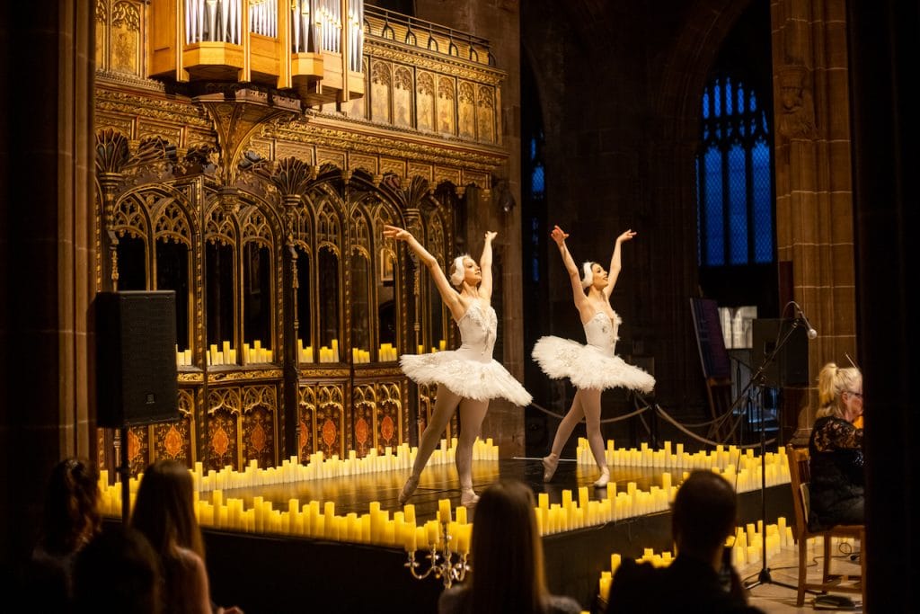 Candlelight Black Swan ballet