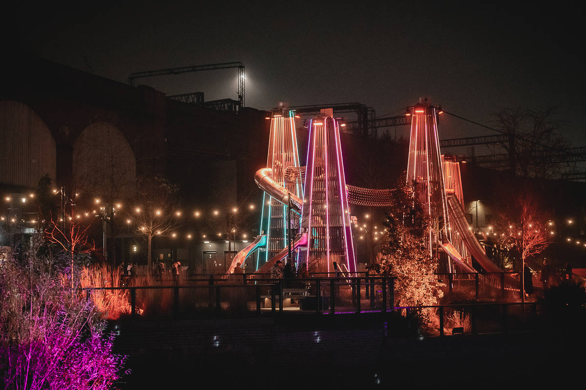 the north pole playground at twilight tales freight island