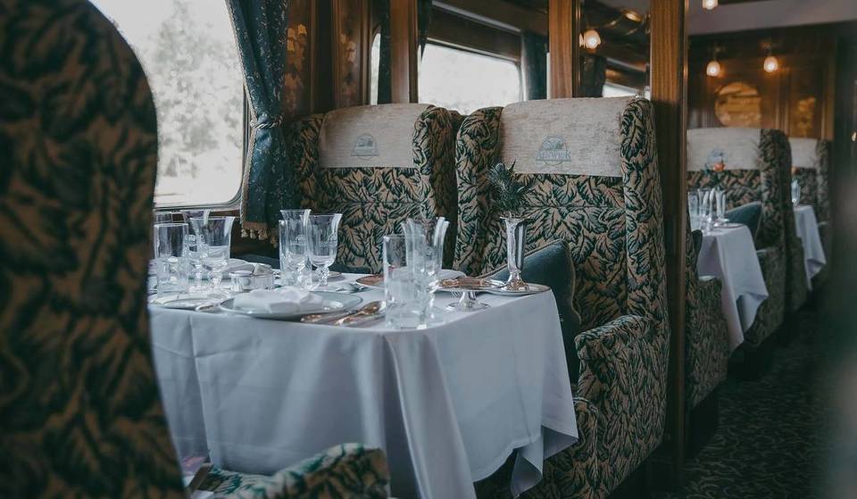 ‘Like the Orient Express’: Manchester’s lavish 1930s luxury train returns this Christmas with a 7-course festive feast, caviar, and champagne on restored vintage carriages