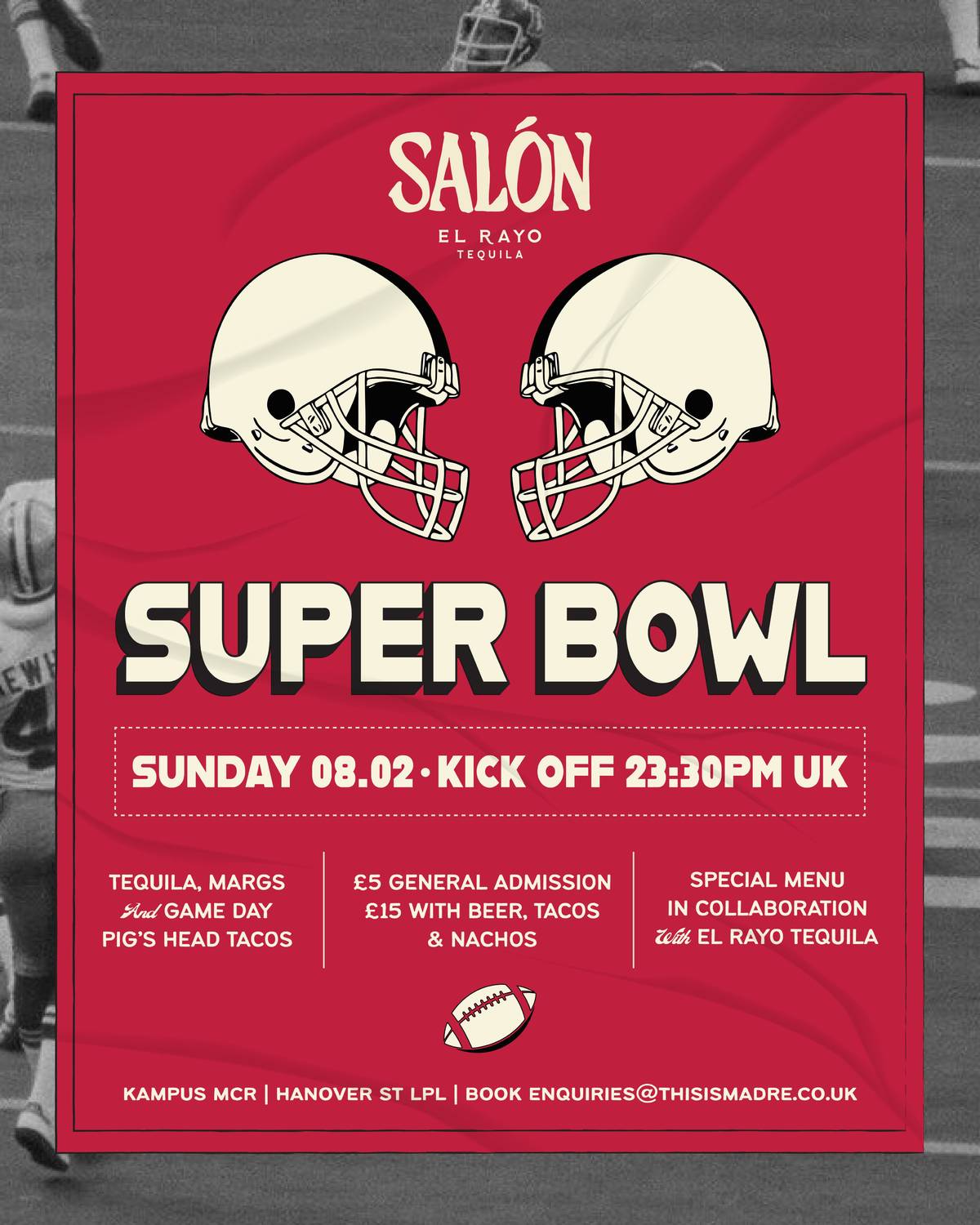 salon madre manchester super bowl poster