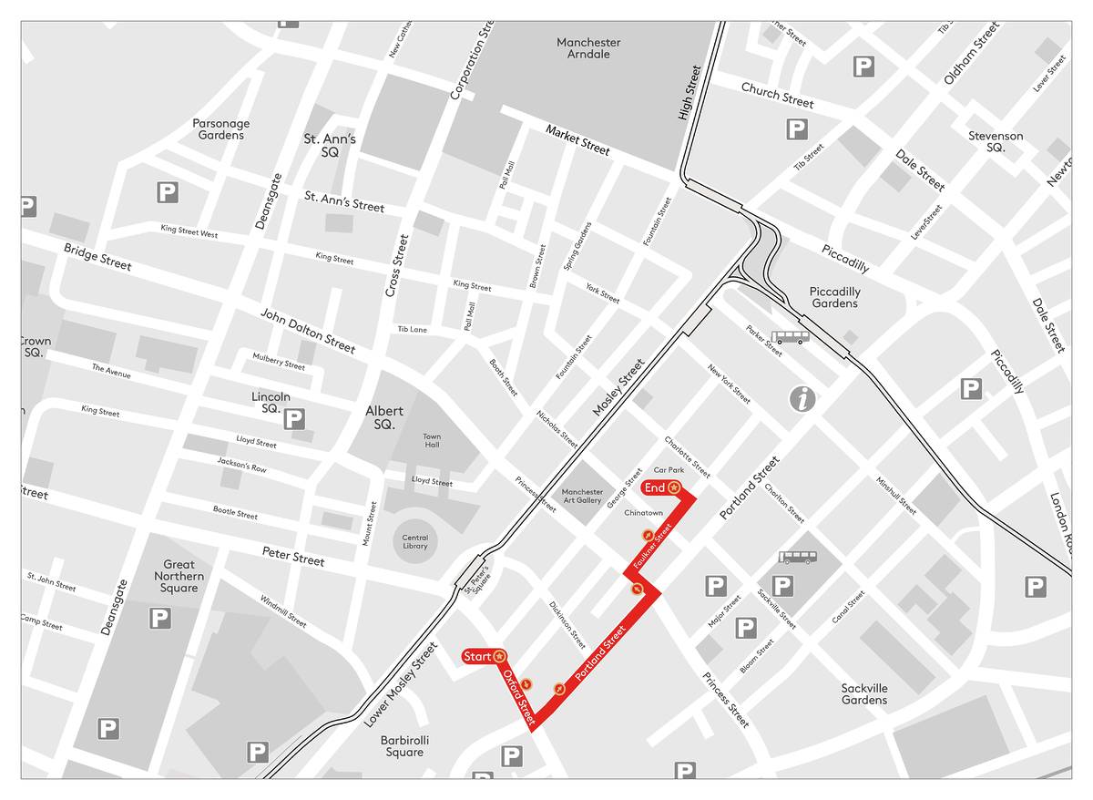 chinese lunar new year dragon parade map in manchester