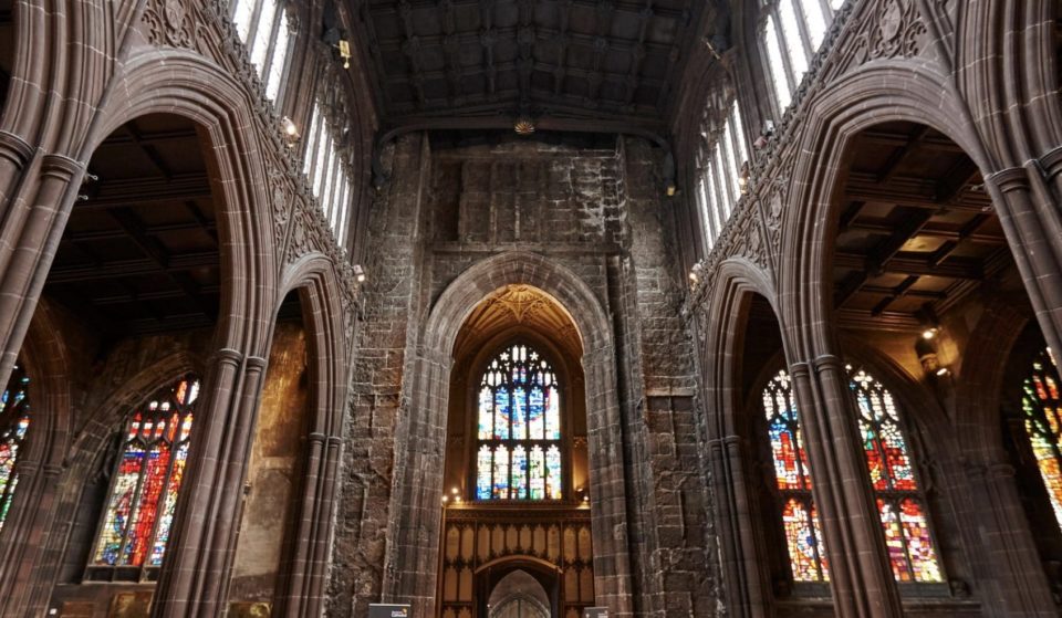 Just a 3-minute walk from Manchester Victoria station: This medieval Gothic landmark is transforming its historic 114-foot wide nave into a concert venue