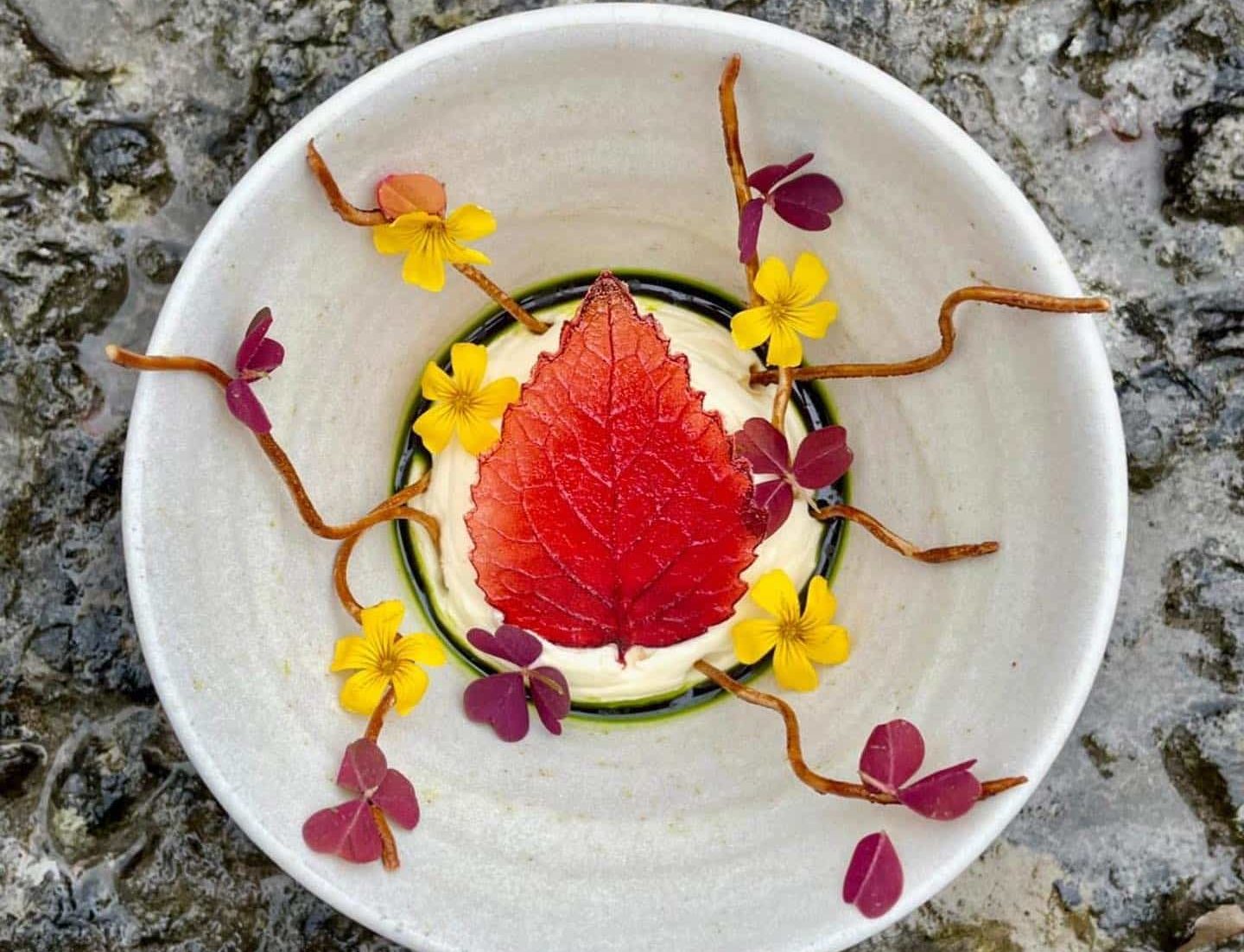 l'enclume-restaurants-with-three-michelin-stars-rhubarb-dish