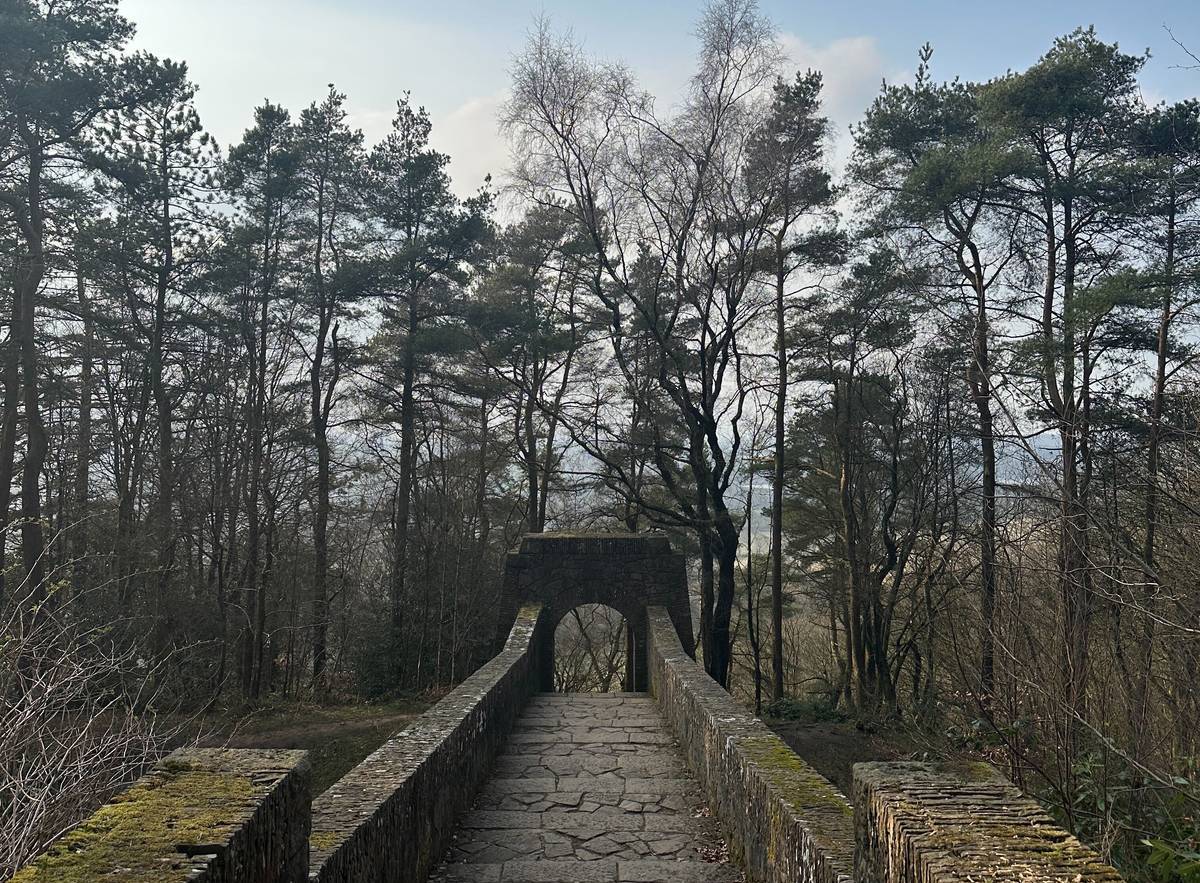 rivington japanese gardens view over walkway